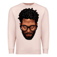 Pale Pink bearded black man portrait Premium Sweatshirt - texasbilliewilder