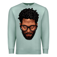 Seafoam bearded black man portrait Premium Sweatshirt - texasbilliewilder