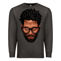 Smoke bearded black man portrait Premium Sweatshirt - texasbilliewilder