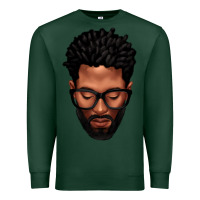 Sports Green bearded black man portrait Premium Sweatshirt - texasbilliewilder