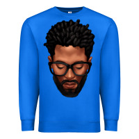 True Royal bearded black man portrait Premium Sweatshirt - texasbilliewilder