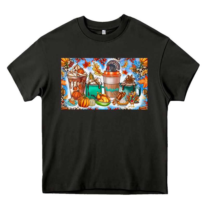 Thanksgiving Coffee Drink Kids Cup Heavy Core Tee by CowhideDigitalArt | Teevron