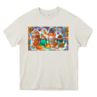Cream Thanksgiving Coffee Drink Kids Cup Heavy Core Tee - CowhideDigitalArt