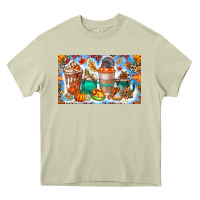 Mossy Thanksgiving Coffee Drink Kids Cup Heavy Core Tee - CowhideDigitalArt
