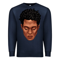 Navy black man portrait Premium Sweatshirt - texasbilliewilder