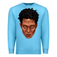 Ocean Blue black man portrait Premium Sweatshirt - texasbilliewilder
