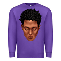Purple black man portrait Premium Sweatshirt - texasbilliewilder