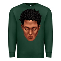 Sports Green black man portrait Premium Sweatshirt - texasbilliewilder