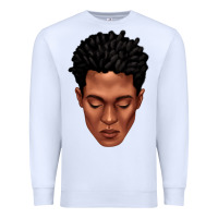 White black man portrait Premium Sweatshirt - texasbilliewilder