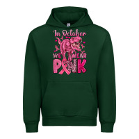 Forest Green in october we wear pink dinosaur Urban Hoodie - JahusDesignShop