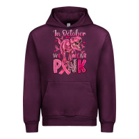 Mauve Wine in october we wear pink dinosaur Urban Hoodie - JahusDesignShop