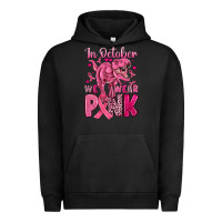 Pigment Black in october we wear pink dinosaur Urban Hoodie - JahusDesignShop