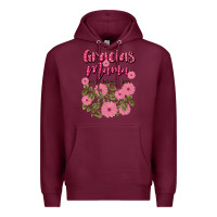 Burgundy gracias mama por tu infinito amor Premium Hoodie - JahusDesignShop