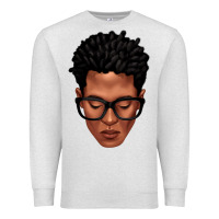 Oatmeal Heather black man portrait Premium Sweatshirt - texasbilliewilder