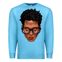 Ocean Blue black man portrait Premium Sweatshirt - texasbilliewilder