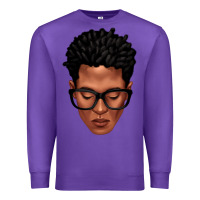 Purple black man portrait Premium Sweatshirt - texasbilliewilder