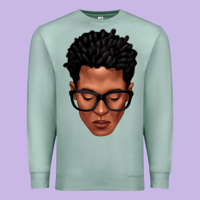 Black Man Portrait Premium Sweatshirt Designed By Texasbilliewilder