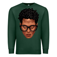 Sports Green black man portrait Premium Sweatshirt - texasbilliewilder