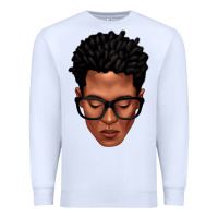 White black man portrait Premium Sweatshirt - texasbilliewilder