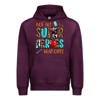 Mauve Wine not all super heroes wear capes Urban Hoodie - AdoDesignShop