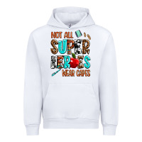 White not all super heroes wear capes Urban Hoodie - AdoDesignShop