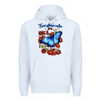 White transformada por dios Premium Hoodie - JahusDesignShop