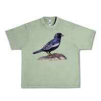 Oil Green Lark Bunting Colorado State Bird Urban Heavy Tee - RanaPortraitStore