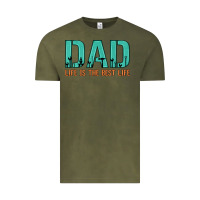 Vintage Olive dad life is the best life Vintage Tee - Artiststas