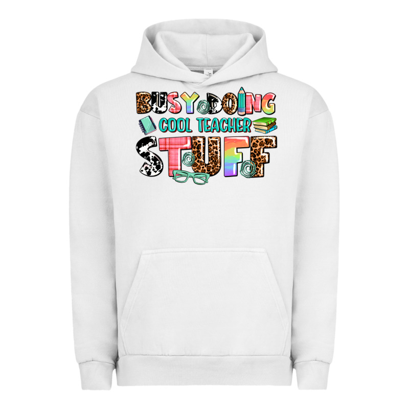 Busy Doing Cool Teacher Stuff Urban Hoodie by AdoDesignShop | Teevron