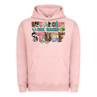 Pigment Salmon busy doing cool teacher stuff Urban Hoodie - AdoDesignShop