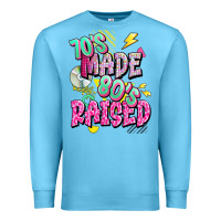 Ocean Blue 70s made 80s raised Premium Sweatshirt - texasbilliewilder