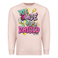 Pale Pink 70s made 80s raised Premium Sweatshirt - texasbilliewilder