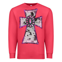 Cardinal Cowhide Pink Gemstone Cross Premium Sweatshirt - RanaPortraitStore