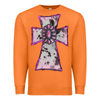 Carrot Cowhide Pink Gemstone Cross Premium Sweatshirt - RanaPortraitStore