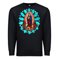 Black Gemstone Lady Of Guadalupe Premium Sweatshirt - RanaPortraitStore
