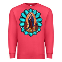 Cardinal Gemstone Lady Of Guadalupe Premium Sweatshirt - RanaPortraitStore