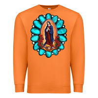 Carrot Gemstone Lady Of Guadalupe Premium Sweatshirt - RanaPortraitStore