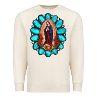 Sandshell Gemstone Lady Of Guadalupe Premium Sweatshirt - RanaPortraitStore