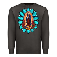 Smoke Gemstone Lady Of Guadalupe Premium Sweatshirt - RanaPortraitStore