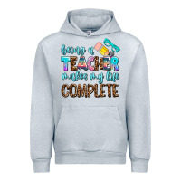 Heather Grey being a teacher makes my life complate Urban Hoodie - AdoDesignShop