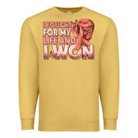 Antique Gold i fought for my life and i won uterine cancer peac Premium Sweatshirt - texasbilliewilder