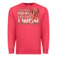 Cardinal i fought for my life and i won uterine cancer peac Premium Sweatshirt - texasbilliewilder