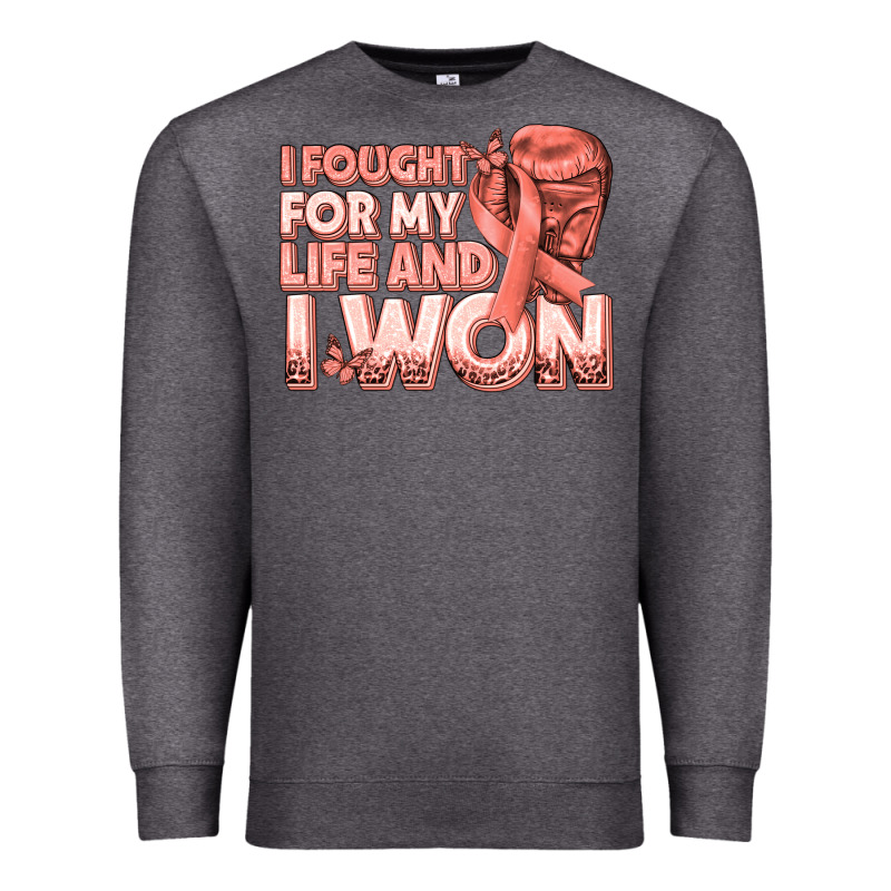 I Fought For My Life And I Won Uterine Cancer Peac Premium Sweatshirt by texasbilliewilder | Teevron