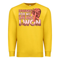 Lemon i fought for my life and i won uterine cancer peac Premium Sweatshirt - texasbilliewilder