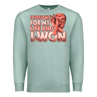 Seafoam i fought for my life and i won uterine cancer peac Premium Sweatshirt - texasbilliewilder
