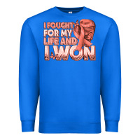 True Royal i fought for my life and i won uterine cancer peac Premium Sweatshirt - texasbilliewilder