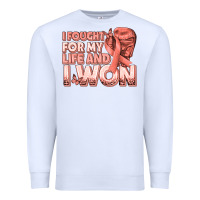 White i fought for my life and i won uterine cancer peac Premium Sweatshirt - texasbilliewilder