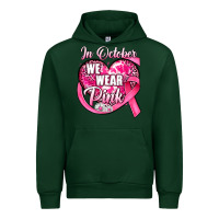 Forest Green in october we wear pink heart Urban Hoodie - JahusDesignShop