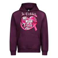 Mauve Wine in october we wear pink heart Urban Hoodie - JahusDesignShop