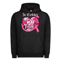 Pigment Black in october we wear pink heart Urban Hoodie - JahusDesignShop